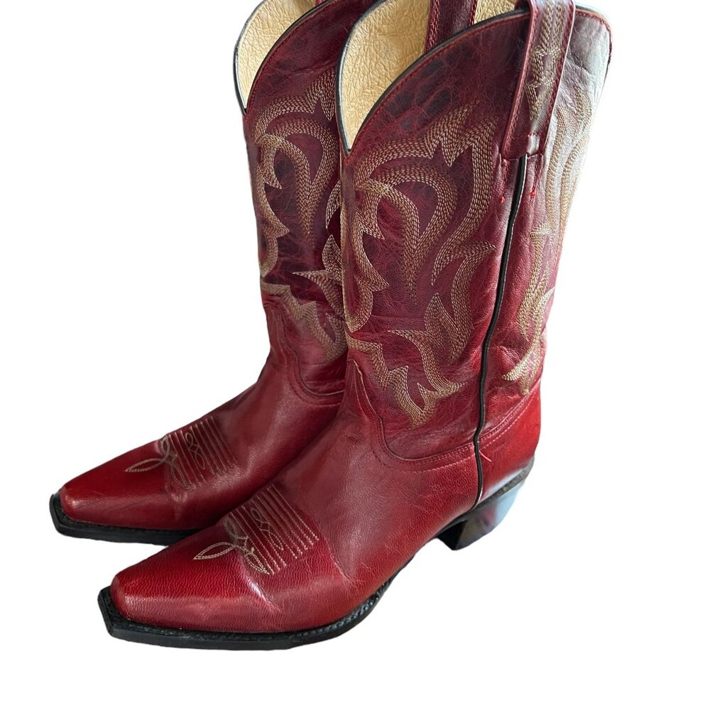 Shyanne Women’s Size 10, Red, Lucille Western Boots-Snip Toe. Used-3 times.